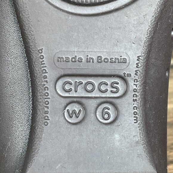 CROCS Gianna Disc Womens Size 6 Shoes Brown Gold Medallion Slip On Ballet Flats - Picture 14 of 14